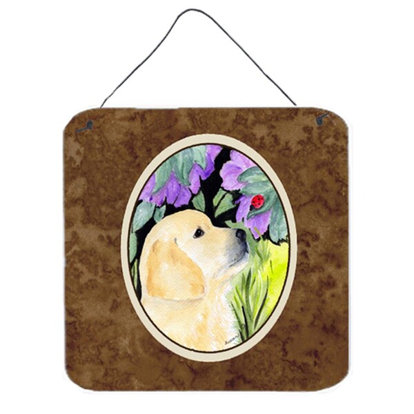 Micasa Golden Retriever Aluminium Metal Wall Or Door Hanging Prints 6 x 6 In. - MI234720