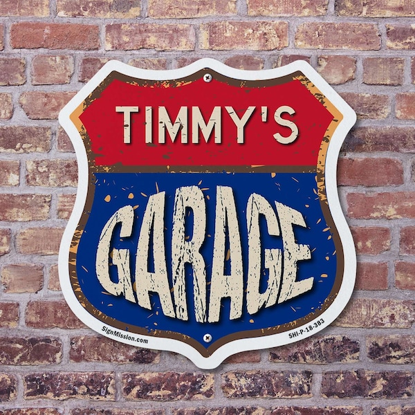 Signmission Timmy's Garage, 18 inch X 18 inch, Plastic Sign, 2PK - SHI-P-2PACK-18-383-TIMMY