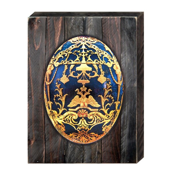 Designocracy Faberge Egg Art on Board Wall Decor - 9872018