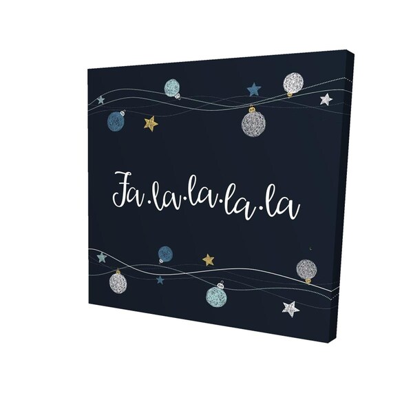Begin Home Decor 12 x 12 in. Christmas Ball Vector-Print on Canvas - 2080-1212-HO4