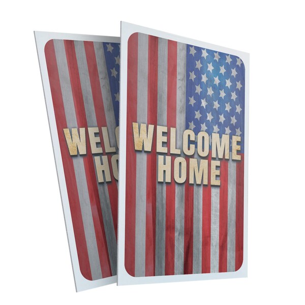 Signmission Welcome Home, Plastic Signs Only 24 Inch x 36 Inch, Corrugated Plastic, 2PK - CSB-2436-2PACK-30436
