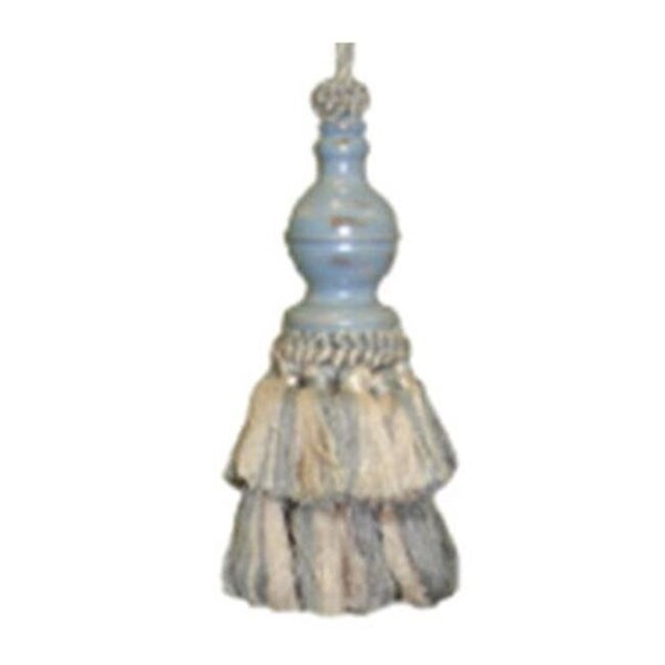 123 Creations 123 Creations CB065B Blue Finnial hand painted tassel - CB065B