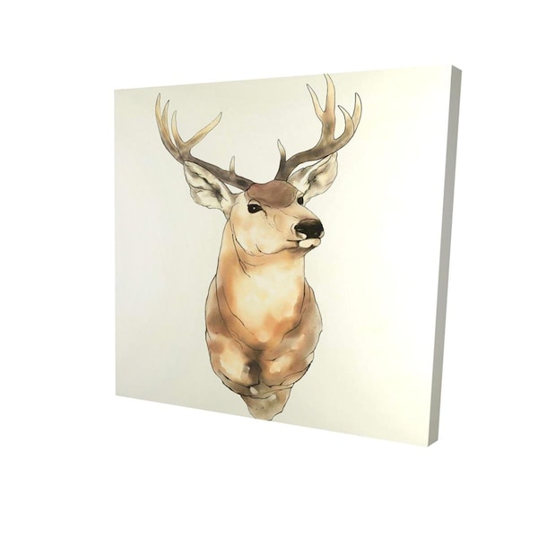 Fondo 32 x 32 in. Deer Portrait-Print on Canvas - FO2795200