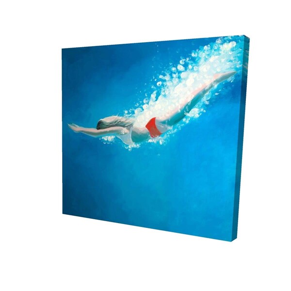 Begin Home Decor 12 x 12 in. Diving Jump-Print on Canvas - 2080-1212-FI63