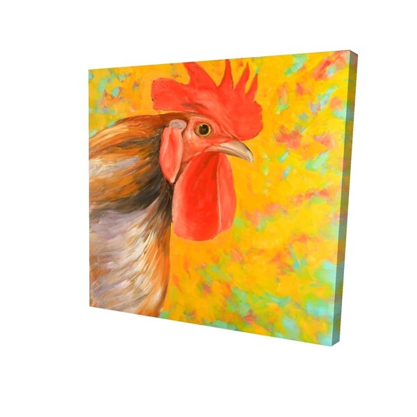 Fondo 32 x 32 in. Colorful Rooster-Print on Canvas - FO2789509