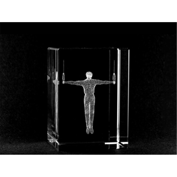 Happyholidays 1159-70-75 Crystal Laser-Engraved Gymnastics Sports Laser-Cut 2 L x 2.75 H x 2 W in. - HA2938029