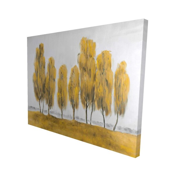 Begin Home Decor 16 x 20 in. Seven Abstract Yellow Trees-Print on Canvas - 2080-1620-LA81
