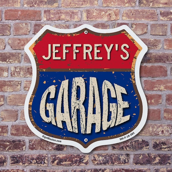 Signmission Jeffrey's Garage, 12 inch X 12 inch, Plastic Sign, 2PK - SHI-P-2PACK-12-383-JEFFREY