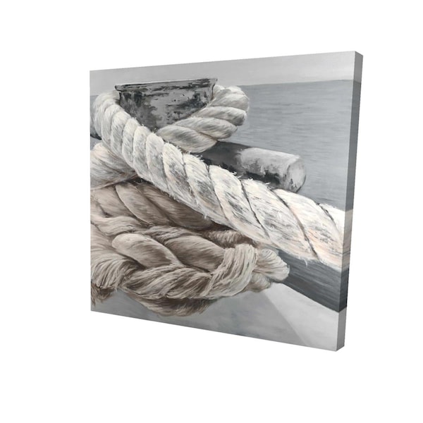 Begin Home Decor 16 x 16 in. Twisted Boat Rope-Print on Canvas - 2080-1616-CO86-2