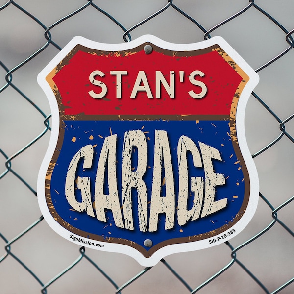 Signmission Stan's Garage, 6 inch X 6 inch, Plastic Sign, 2PK - SHI-P-2PACK-6-383-STAN