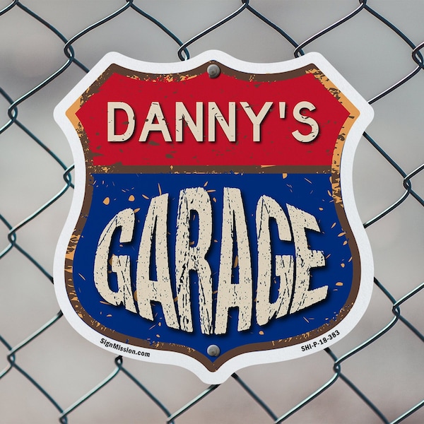 Signmission Danny's Garage, 18 Inch X 18 Inch, Plastic Sign - SHI-P-18-383-DANNY