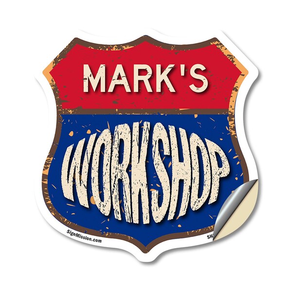 Signmission Mark's Workshop, 12 Inch X 12 Inch, Vinyl Decal - SHI-D-12-489-MARK