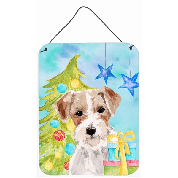 Carolines Treasures Wire Hair Jack Russell Christmas Wall or Door Hanging Prints - BB9403DS1216