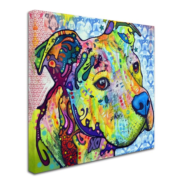 Trademark Fine Art Dean Russo 'Thoughtful Pitbull III' Canvas Art, 14x14 - ALI0262-C1414GG