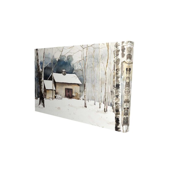 Begin Home Decor 20 x 30 in. Small Winter Barn-Print on Canvas - 2080-2030-LA150