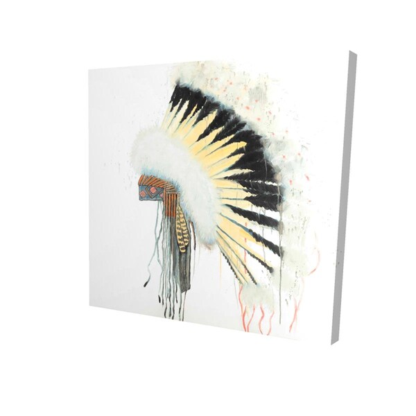 Begin Home Decor 16 x 16 in. Amerindian Headdress-Print on Canvas - 2080-1616-MI60