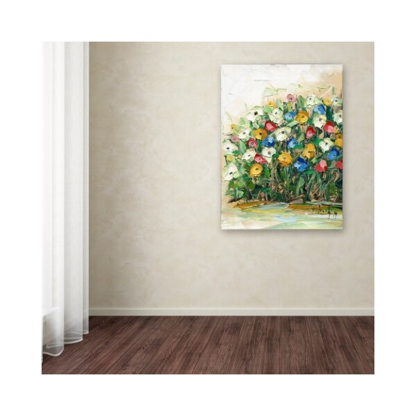 Trademark Fine Art Hai Odelia 'Spring Flowers in a Vase 10' Canvas Art, 24x32 - MA0734-C2432GG