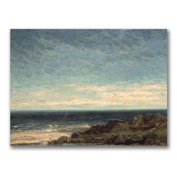 Trademark Fine Art Gustave Courbet 'The Sea' Canvas Art, 24x32 - BL0340-C2432GG