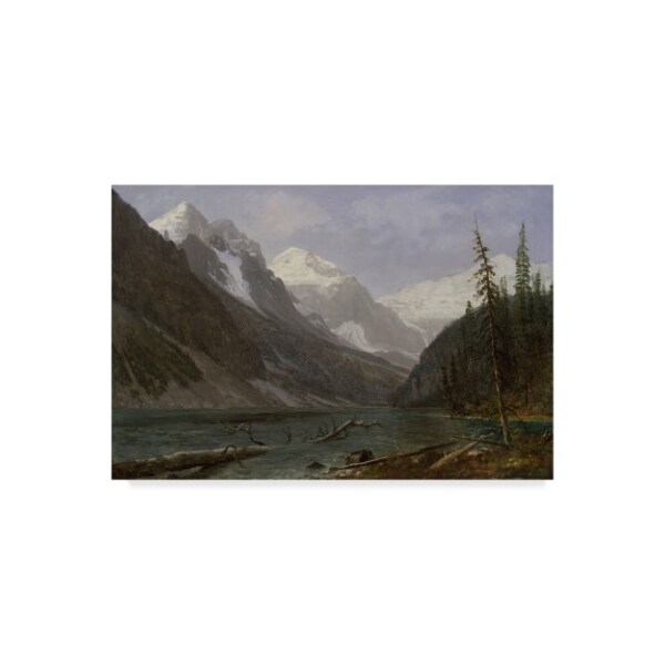 Trademark Fine Art Albert Bierstadt 'Canadian Rockies Lake Louise 1889 ' Canvas Art, 30x47 - BL01638-C3047GG