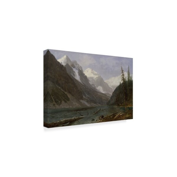 Trademark Fine Art Albert Bierstadt 'Canadian Rockies Lake Louise 1889 ' Canvas Art, 30x47 - BL01638-C3047GG