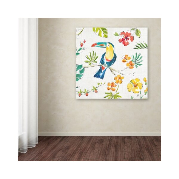 Trademark Fine Art Daphne Brissonnet 'Tropical Oasis V White' Canvas Art, 35x35 - WAP02301-C3535GG