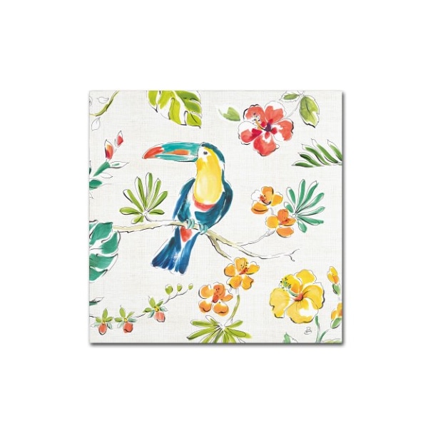 Trademark Fine Art Daphne Brissonnet 'Tropical Oasis V White' Canvas Art, 35x35 - WAP02301-C3535GG