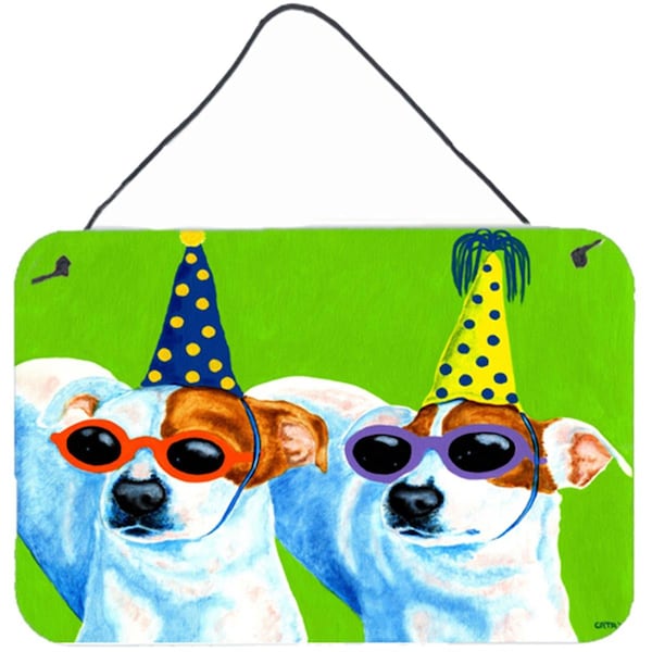 Carolines Treasures Party Animals Jack Russell Terriers Wall or Door Hanging Prints - AMB1441DS812
