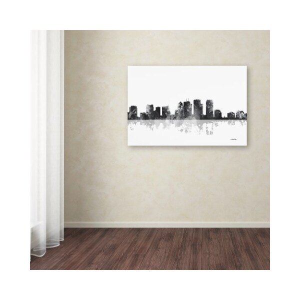 Trademark Fine Art Marlene Watson 'Tampa Florida Skyline BG-1' Canvas Art, 22x32 - MW0175-C2232GG