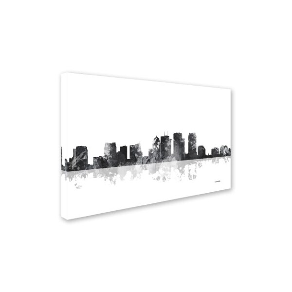 Trademark Fine Art Marlene Watson 'Tampa Florida Skyline BG-1' Canvas Art, 22x32 - MW0175-C2232GG