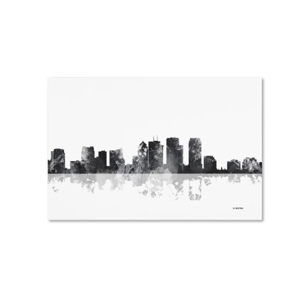 Trademark Fine Art Marlene Watson 'Tampa Florida Skyline BG-1' Canvas Art, 22x32 - MW0175-C2232GG