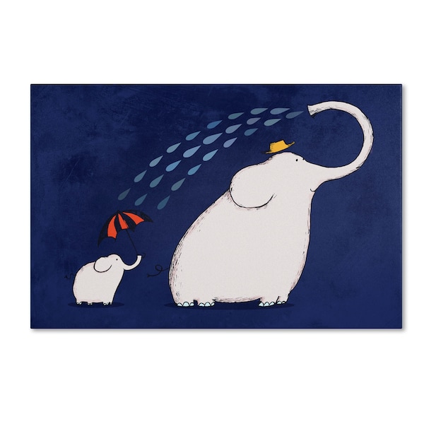 Trademark Fine Art Carla Martell 'Umbrella Elephant' Canvas Art, 22x32 - ALI0542-C2232GG