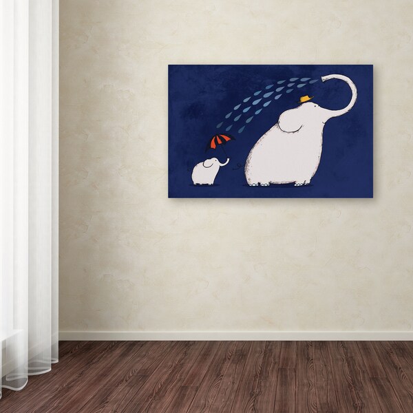 Trademark Fine Art Carla Martell 'Umbrella Elephant' Canvas Art, 22x32 - ALI0542-C2232GG