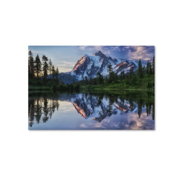 Trademark Fine Art James K Papp 'Sunrise On Mount Shuksan' Canvas Art, 22x32 - 1X03858-C2232GG