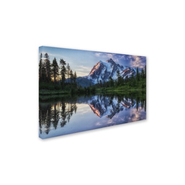 Trademark Fine Art James K Papp 'Sunrise On Mount Shuksan' Canvas Art, 22x32 - 1X03858-C2232GG