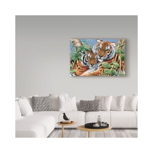 Trademark Fine Art Howard Robinson 'Two Tigers' Canvas Art, 22x32 - ALI23893-C2232GG