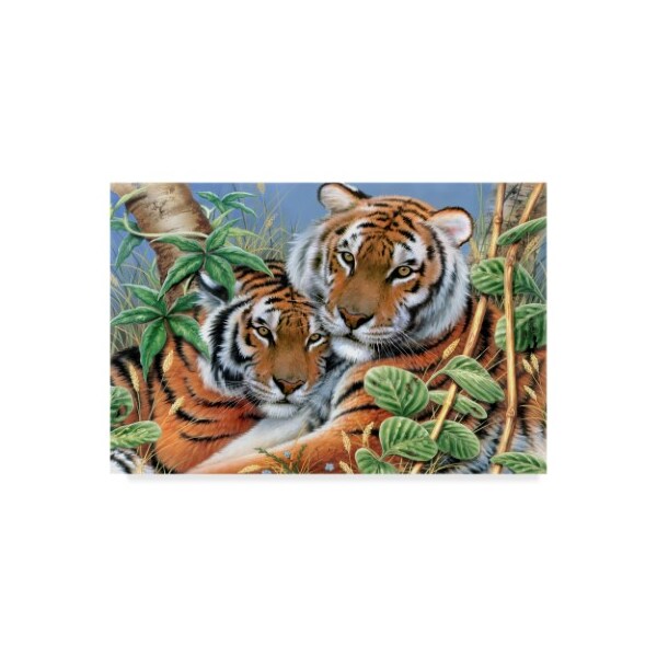 Trademark Fine Art Howard Robinson 'Two Tigers' Canvas Art, 22x32 - ALI23893-C2232GG