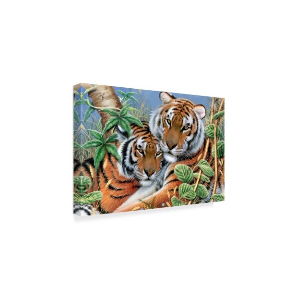 Trademark Fine Art Howard Robinson 'Two Tigers' Canvas Art, 22x32 - ALI23893-C2232GG