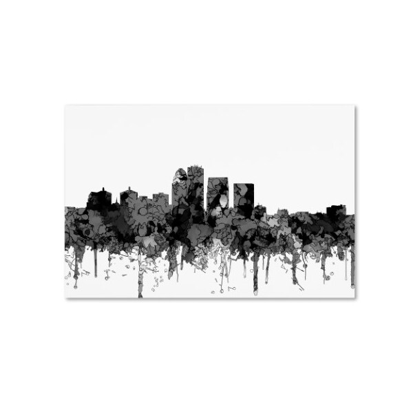 Trademark Fine Art Marlene Watson 'Louisville Kentucky Skyline BW' Canvas Art, 22x32 - MW00616-C2232GG