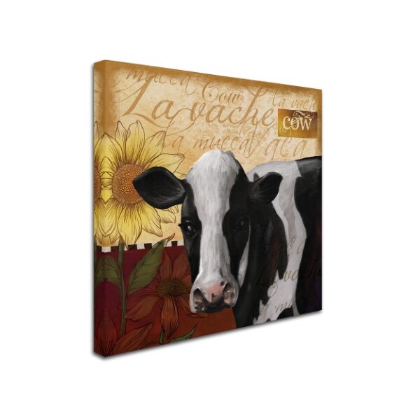 Trademark Fine Art Fiona Stokes-Gilbert 'Cow' Canvas Art, 24x24 - ALI13607-C2424GG