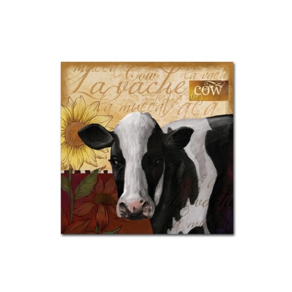Trademark Fine Art Fiona Stokes-Gilbert 'Cow' Canvas Art, 24x24 - ALI13607-C2424GG