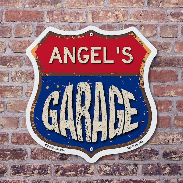 Signmission Angel's Garage, 12 Inch X 12 Inch, Aluminum Metal Sign - SHI-A-12-383-ANGEL