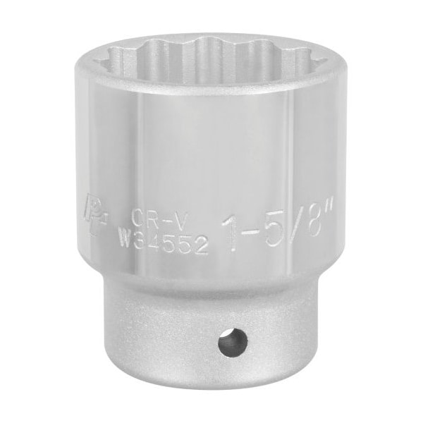 Performance Tool 3/4 In Dr. 12 Pt Socket 1-5/8 In Socket 12Pt 1-5, W34552 - W34552