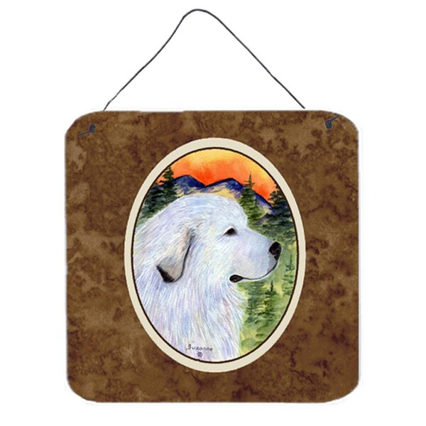 Micasa Great Pyrenees Aluminium Metal Wall Or Door Hanging Prints 6 x 6 In. - MI718840