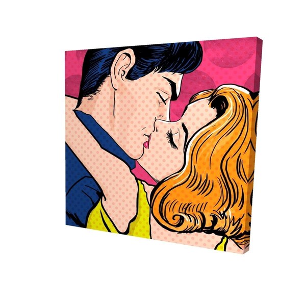 Begin Home Decor 16 x 16 in. Pop Art Style Couple-Print on Canvas - 2080-1616-MI10