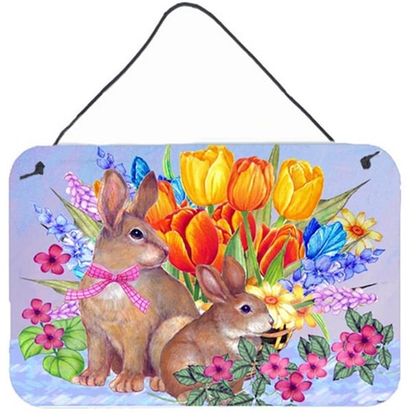 Carolines Treasures New Beginnings Ii Easter Rabbit Wall and Door Hanging Prints - PJC1067DS812