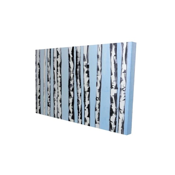 Fondo 20 x 30 in. Birches on A Blue Background-Print on Canvas - FO2782767