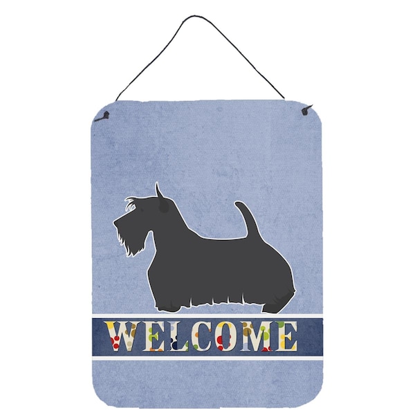 Carolines Treasures Scottish Terrier Welcome Wall or Door Hanging Prints - BB5573DS1216