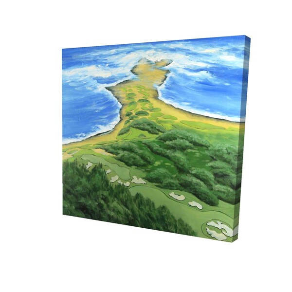 Fondo 32 x 32 in. Golf Course on the Coast-Print on Canvas - FO2790222