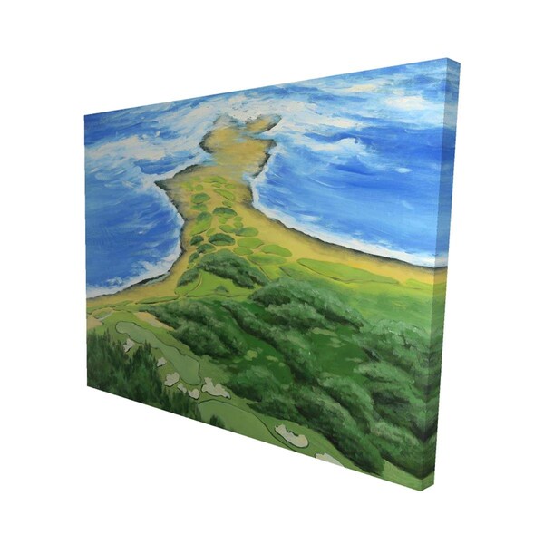 Begin Home Decor 16 x 20 in. Golf Course on the Coast-Print on Canvas - 2080-1620-LA121