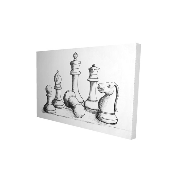 Begin Home Decor 20 x 30 in. Chess Game Pieces-Print on Canvas - 2080-2030-SP62